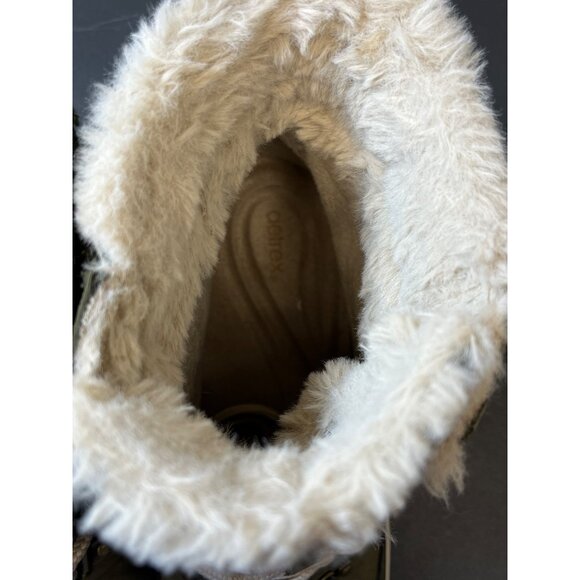 Aetrex Womens Boots Size 7.5 Jodie Faux Fur Lined Leather Winter Snow - Picture 7 of 9